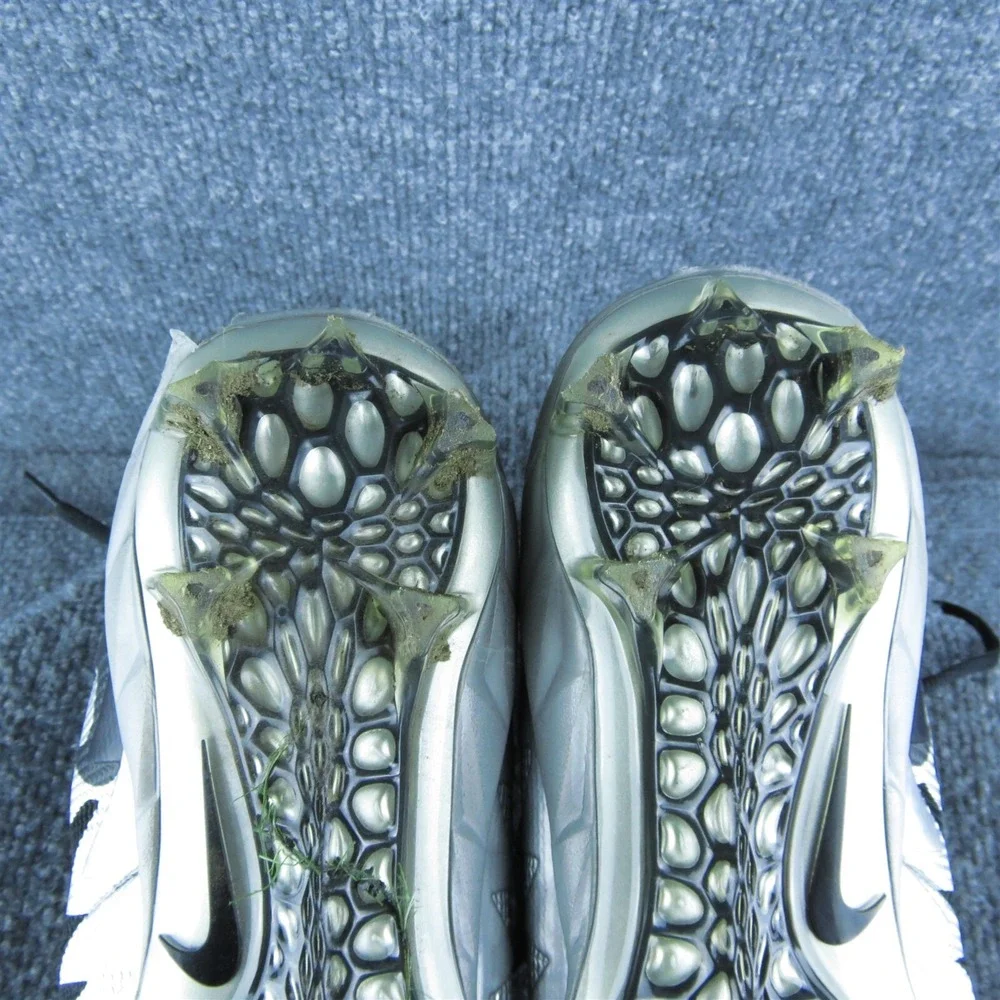 Nike Alpha Menace Football Men Sneaker Shoes Size 11 Medium‎ Silver Synthetic